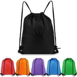 Customizable Drawstring Bags - 6 Color Set, Perfect for Events and Sports